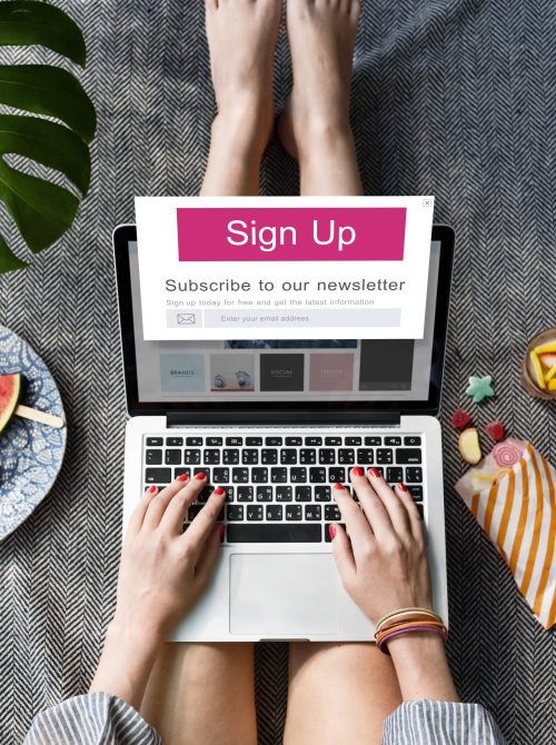 Join Us Register Newsletter Concept